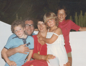 Ibiza with Leish, Rena, Graham, Neil and Jane taking the photo circa 1982