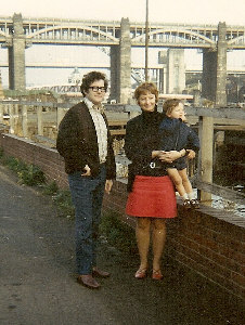 With Lorna and Neil at the Tyne Bridge, 1972