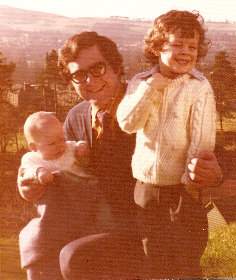 Neil and Graham at Peebles, 1974